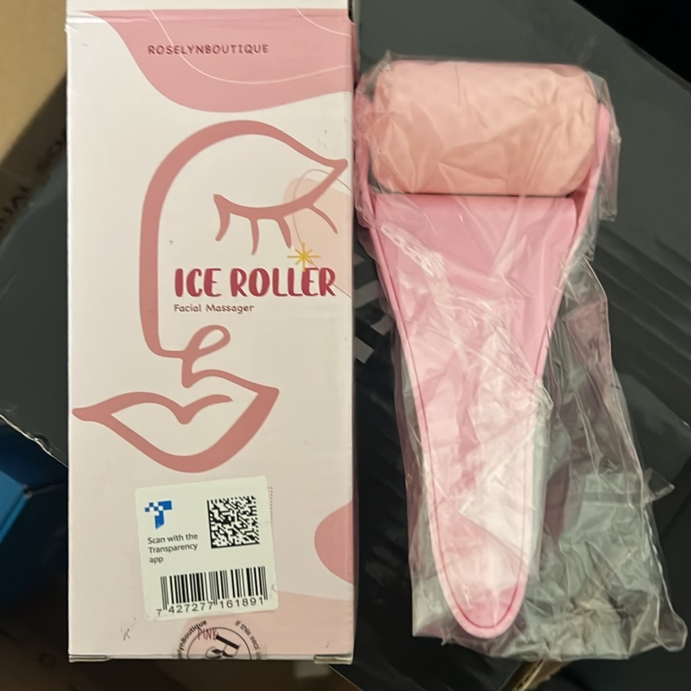 Ice Roller Facial Skin Massager - White